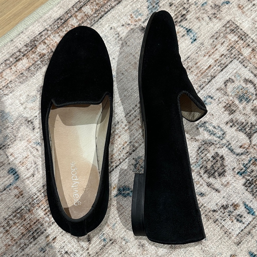 Elegant Black Suede Loafers by GravityPope